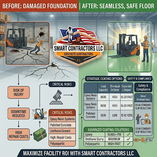 Specialty Flooring Services Fix Cracked Surfaces and Keep Facilities Running